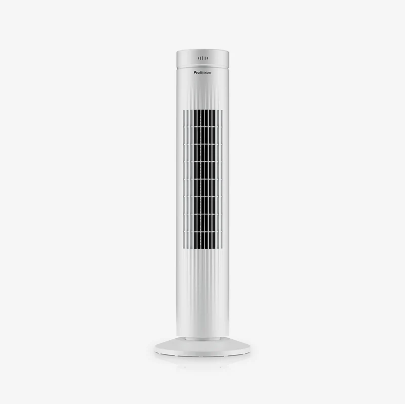 76 cm Oscillating Tower Fan with Touch Panel - White