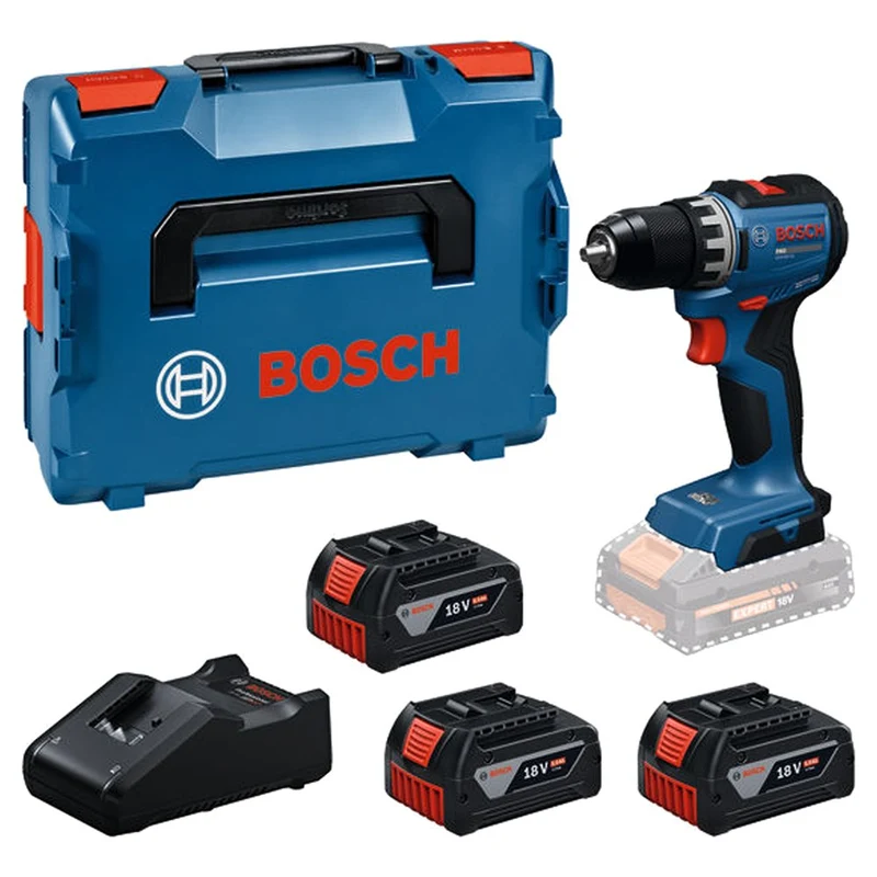 BOSCH GSR18V-52 ACCUSCHROEFMACHINE L-BOXX - 3X GBA18V5,0A