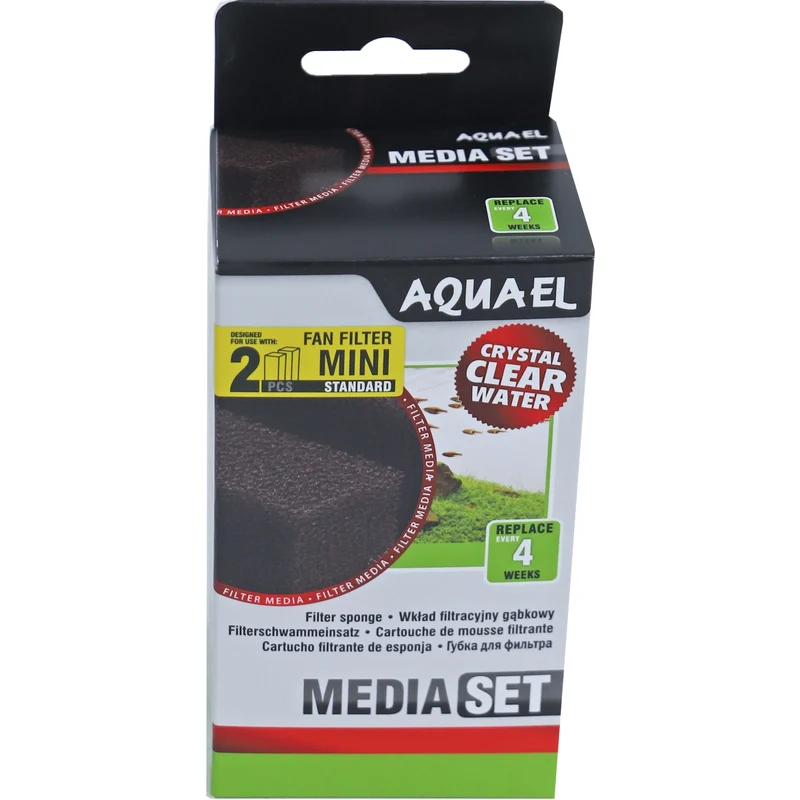 Aquael Schuimstofpatroon Fan Mini Plus (2 stuks) - Vervangspons voor binnenfilter