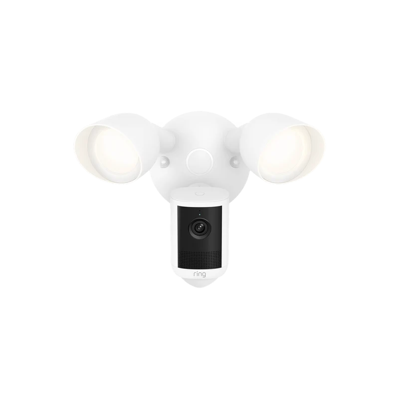 Ring Floodlight Camera 2K - Wired Security Camera - White