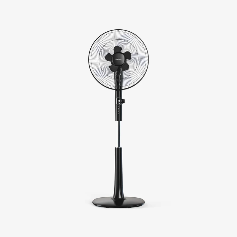 41 cm Pedestal Fan - Low Energy DC Motor, 3 Operating Modes & Remote Control - Black