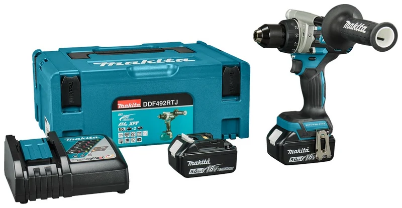 MAKITA DDF492RTJ BOOR/SCHROEFMACHINE 18V5,0 AH ACCU (2 ST)