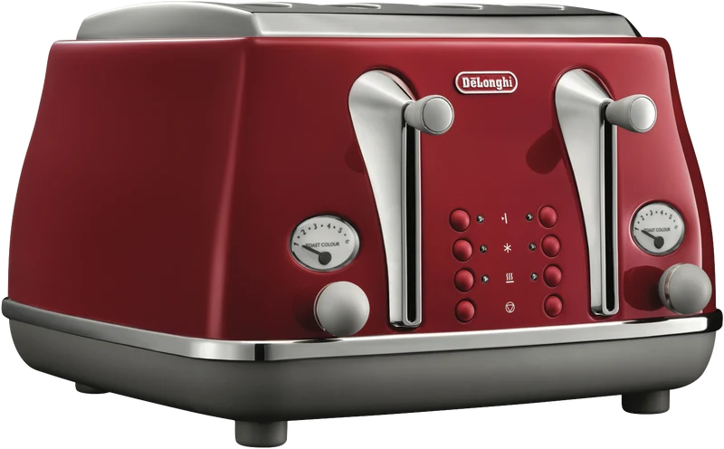 DeLonghi Icona Capitals 4 Slice Toaster Tokyo Red