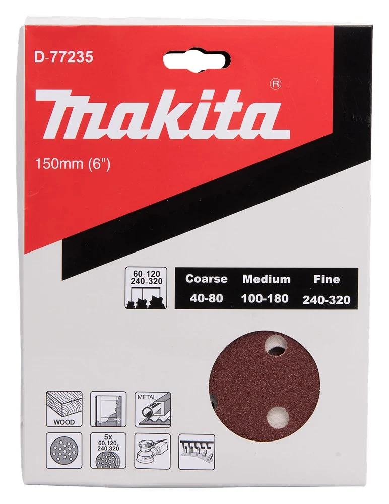 Makita SCHUURSCHIJFSET 150MM RED VELCRO