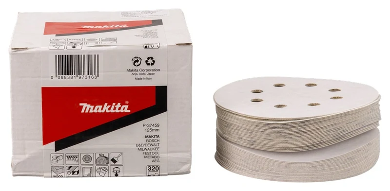 Makita SCHUURSCHIJF 125MM K320 WHITE VELCRO