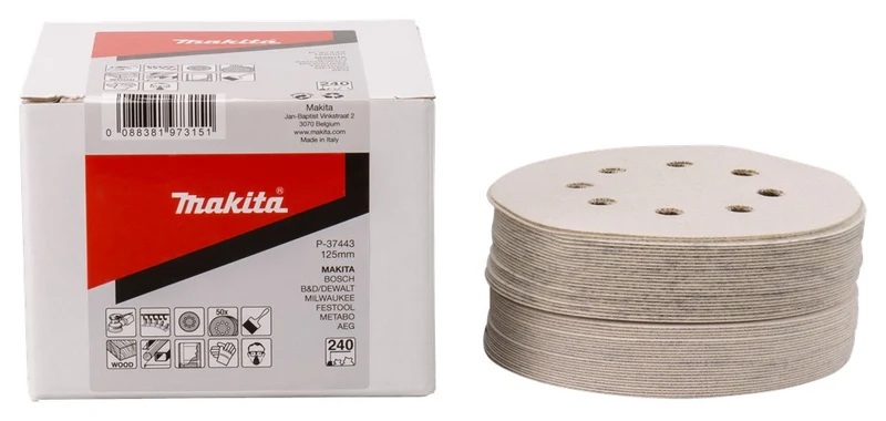 Makita SCHUURSCHIJF 125MM K240 WHITE VELCRO