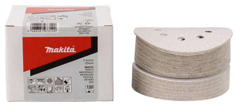 Makita SCHUURSCHIJF 125MM K100 WHITE VELCRO