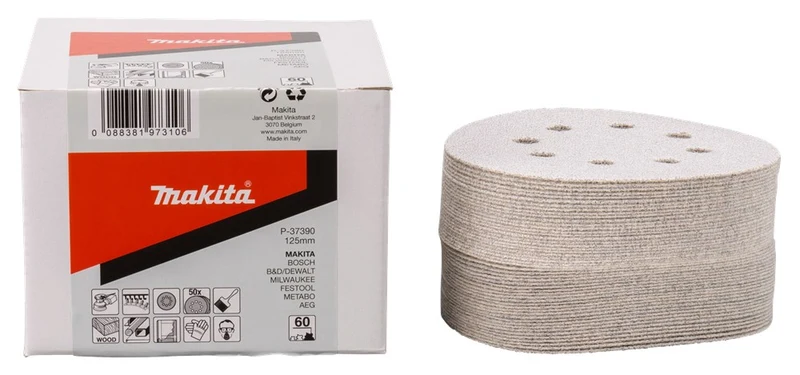 Makita SCHUURSCHIJF 125MM K60 WHITE VELCRO