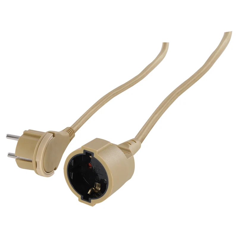 Q-Link verlengsnoer 3x1,5mm randaarde goud 5m