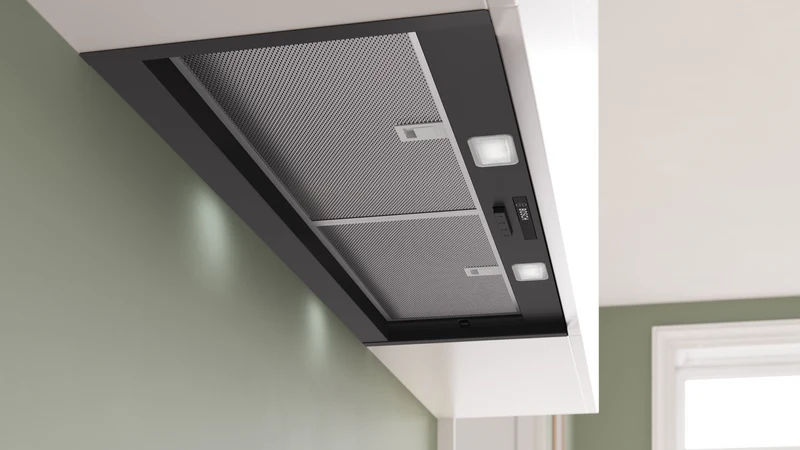 Bosch Series 2, 90cm Integrated Rangehood, Matt Black
