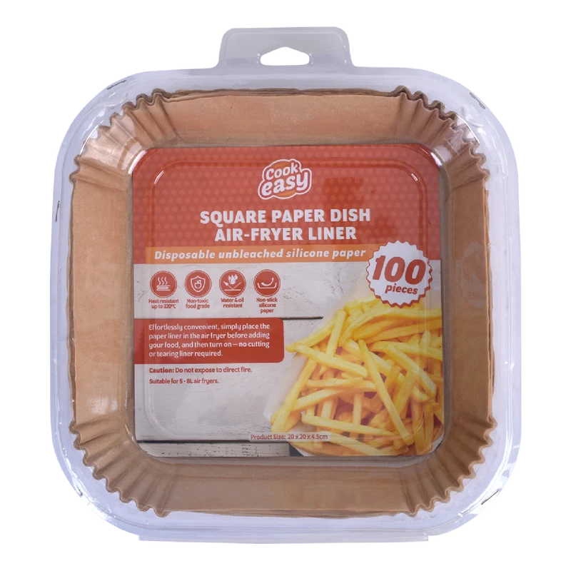 Cook Easy 100 Pieces Square Disposable Air Fryer Liner