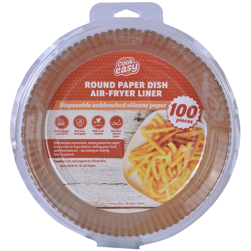 Cook Easy 100 Pieces Round Disposable Air Fryer Liner