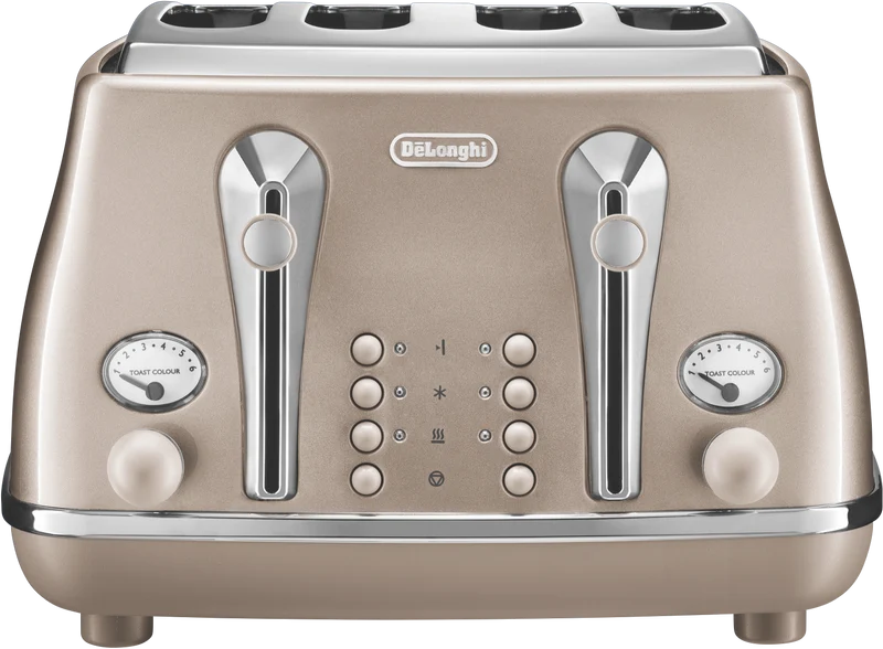 DeLonghi Icona Metallics 4 Slice Toaster Beige