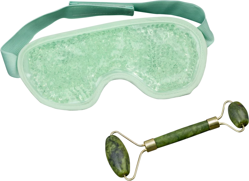 Homedics Jade Roller And Hot/Cold Eye Mask Set
