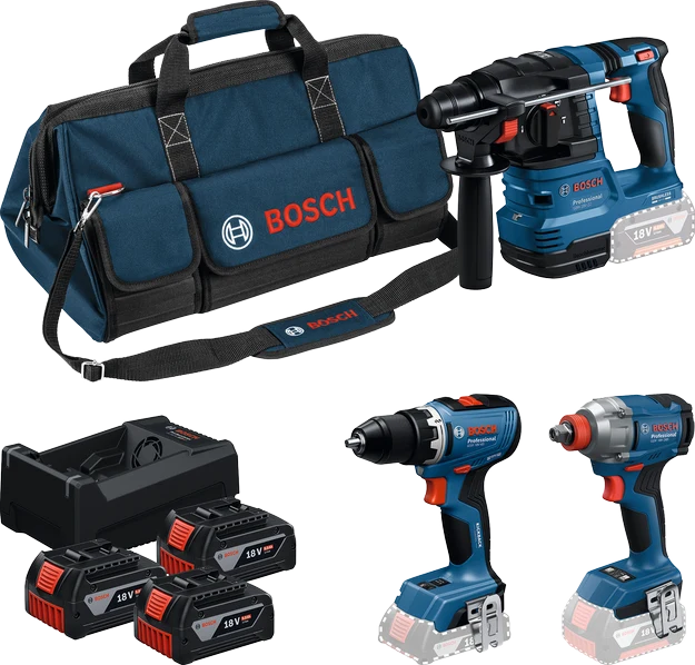 Bosch GSR 18V-65 + GDX 18V-285 + GBH 18V-22 Accu Combiset - 0615A50093