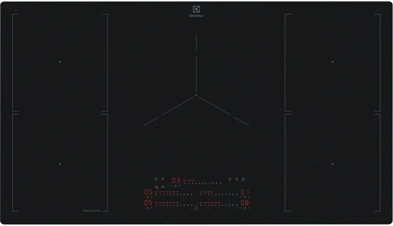 Electrolux 90cm 5 Zone Induction Cooktop with SaphirMatt SE Surface, Matte Black - 800 Series