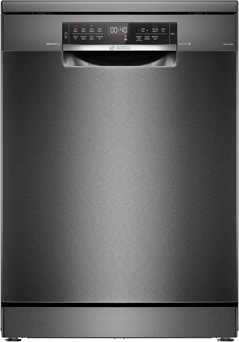 Bosch Series 6 Freestanding Dishwasher Black Inox