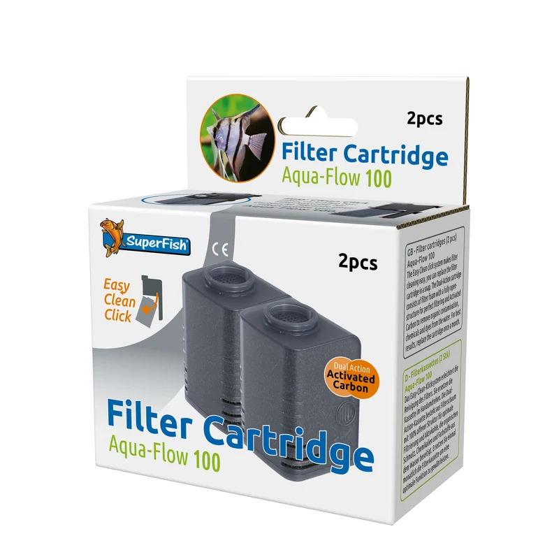 Superfish Aquaflow 100/150 Easy Click Cartridge (Filtercassette - 2 Stuks)