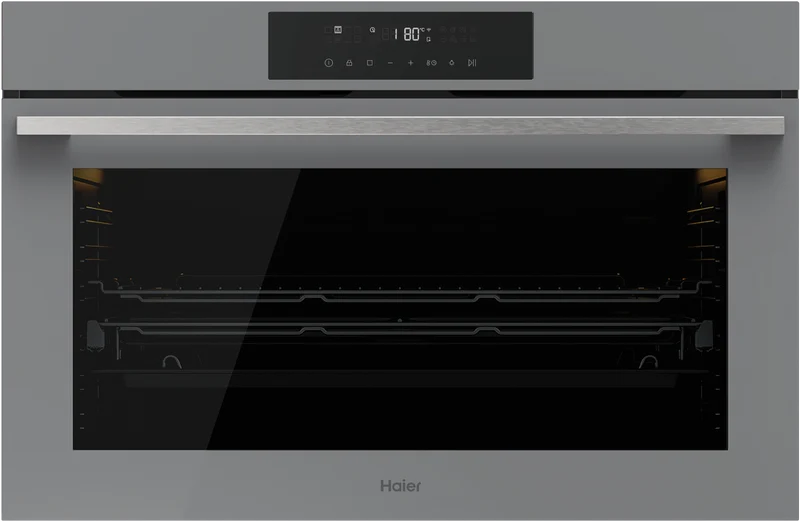 Haier 500 Series 90cm Electric Oven, 16 Functions, AIrfry, Steam Assist, Grey