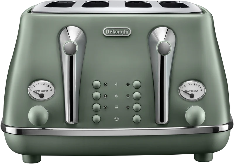 DeLonghi Icona Capitals 4 Slice Toaster Copenhagen Green