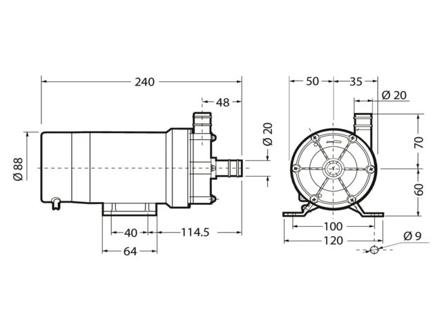 Waterpomp centrifugaal 35l 230V