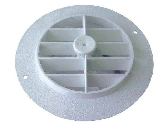 Velair Uitblaas ventilatie rooster (afsluitbaar) rond 100mm wit