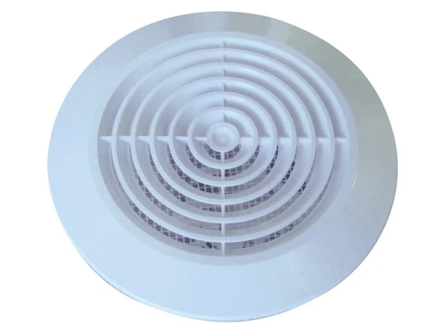 Velair Uitblaas ventilatie rooster rond 100mm wit