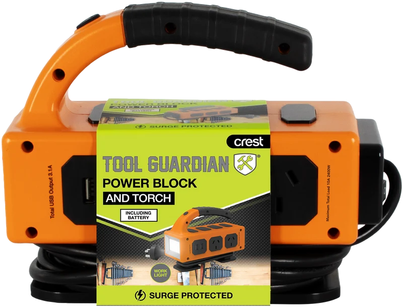 Tool Guardian 5-Way Power Block with Worklight
