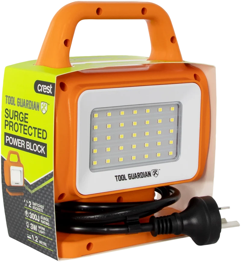 Tool Guardian 2-Way Power Block with Worklight