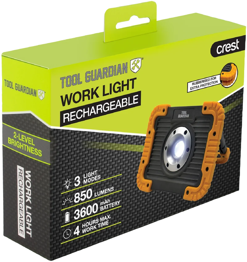 Tool Guardian Rechargeable Worklight with Foldable Stand