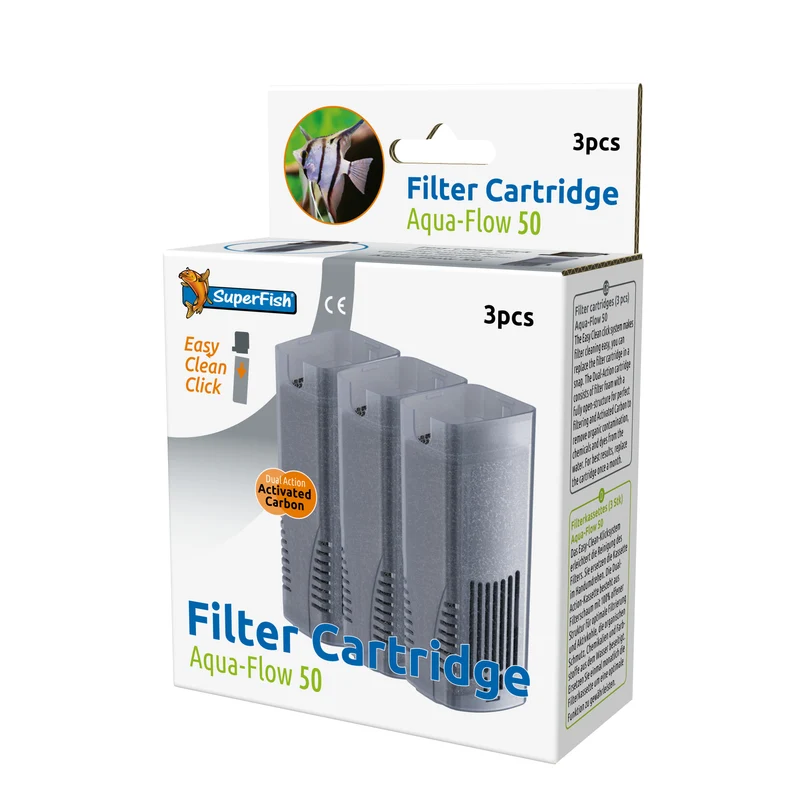 Superfish Aquaflow 50 Easy Click Cartridge (Filtercassette - 3 Stuks)