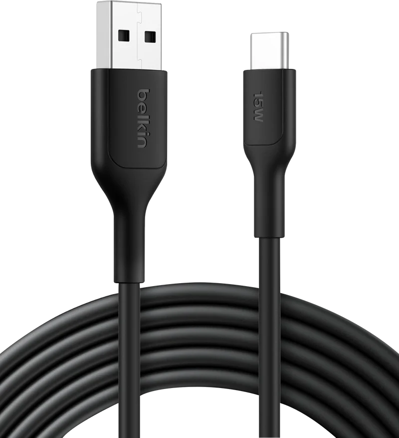 Belkin BoostCharge Pro USB-A TO USB-C 2.0 Braided PCR Cable 1m Black