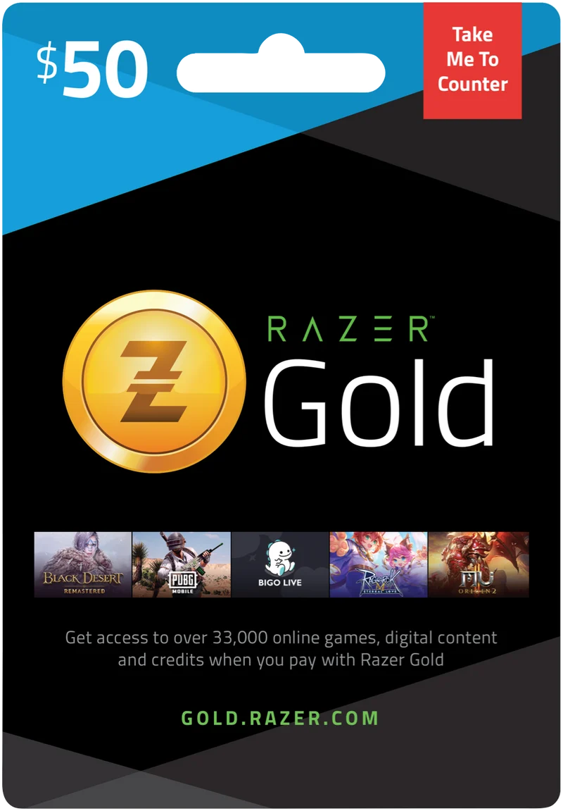 Razer Gold $50 Digital Gift Card