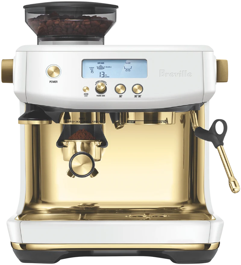 Breville The Barista Pro Coffee Machine Sea Salt Brass