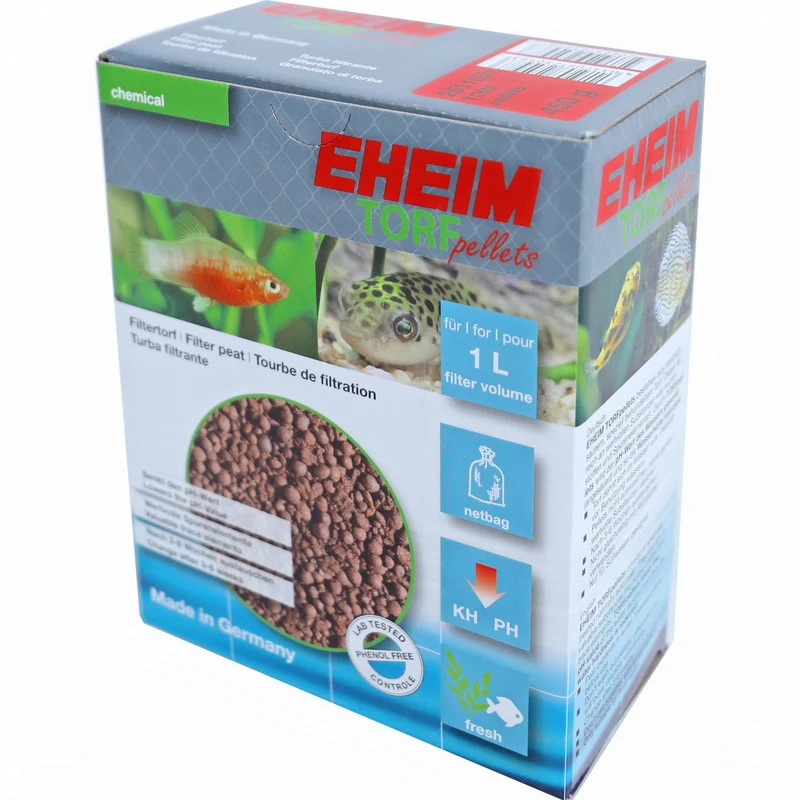 Eheim Torfpellets 1 liter met netzak - natuurlijk filtermedium voor pH-verlaging in het aquarium