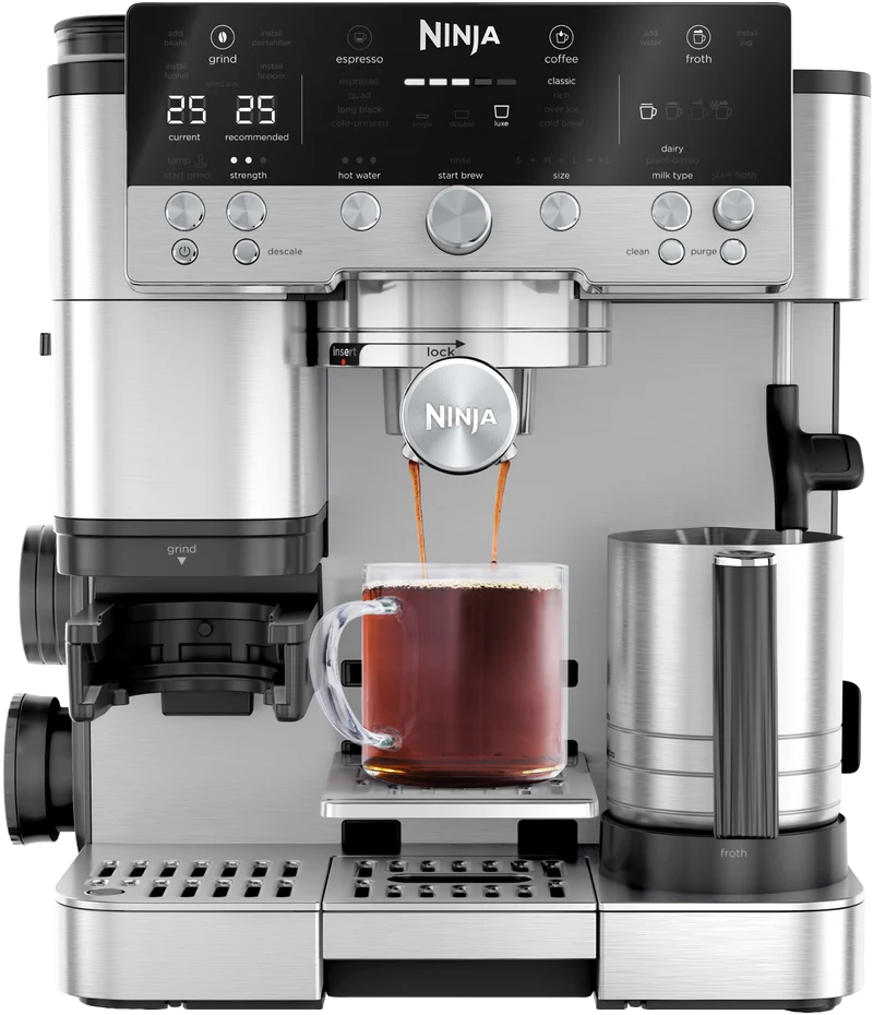 Ninja Luxe Cafe Manual Espresso Coffee Machine