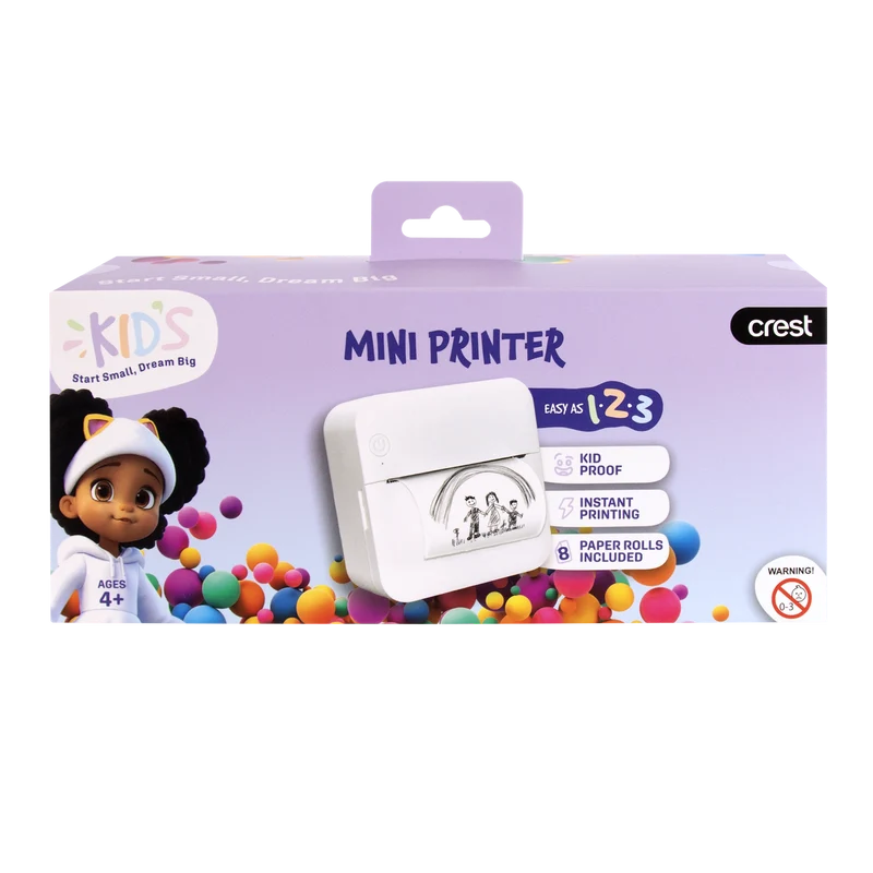Crest Kids Wireless Mini Printer Mega-Bundle