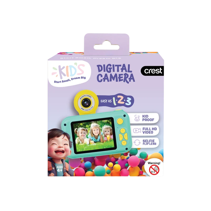 Crest Kids Digital Camera with Flip Lens (Green)