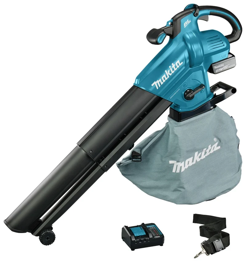 MAKITA DUB187T001 BLADBLAZER/ZUIGER 18V 5,0 AH (1 ST), LADER (DC18WC) - IN DOOS