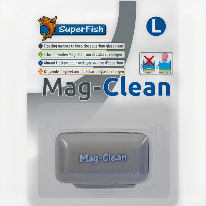 Superfish Mag Clean Groot - Magnetische glasreiniger voor aquaria tot 16 mm glasdikte