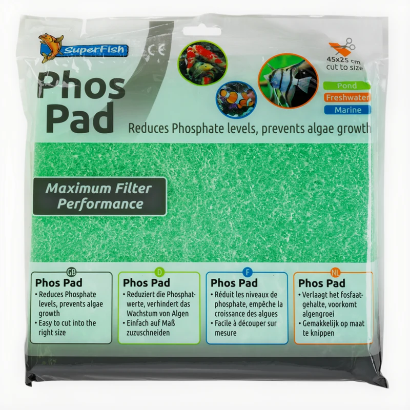 Superfish Phos Pad 45x25 cm - Filterpad tegen fosfaat en algen