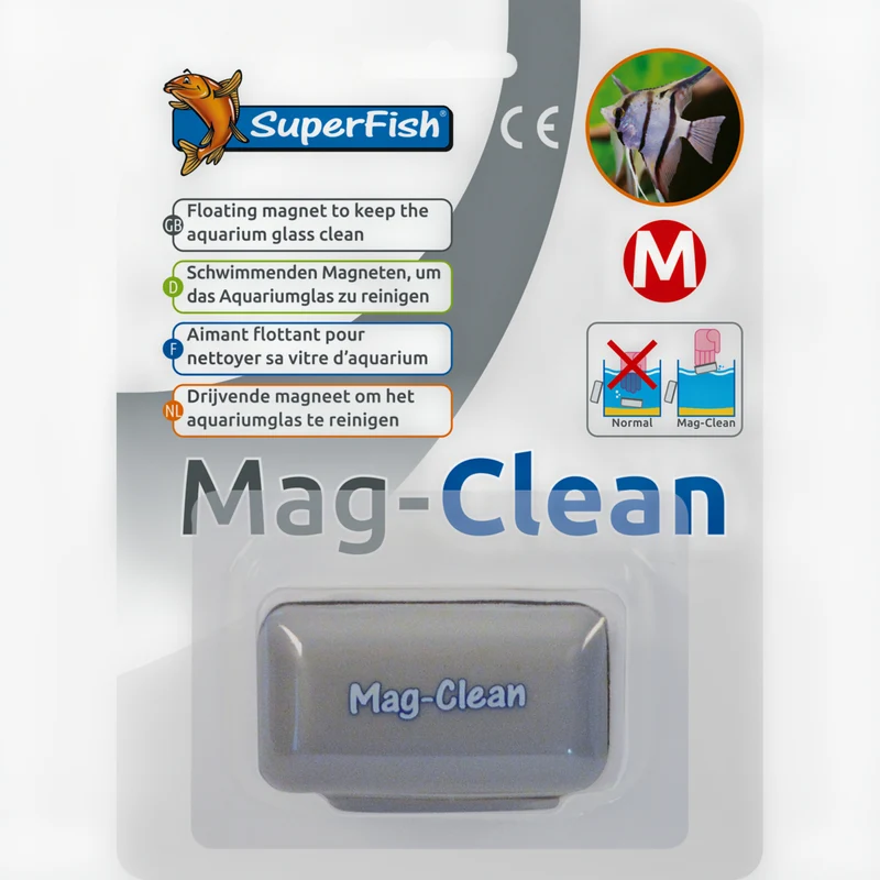 Superfish Mag Clean Middel - Magnetische glasreiniger voor aquaria tot 10 mm glasdikte