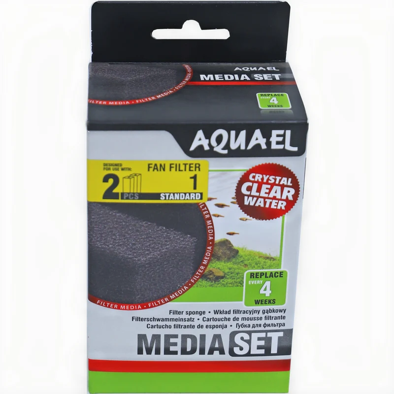 Aquael Schuimstofpatroon Fan 1 Plus (2 stuks) - Vervangspons voor binnenfilter