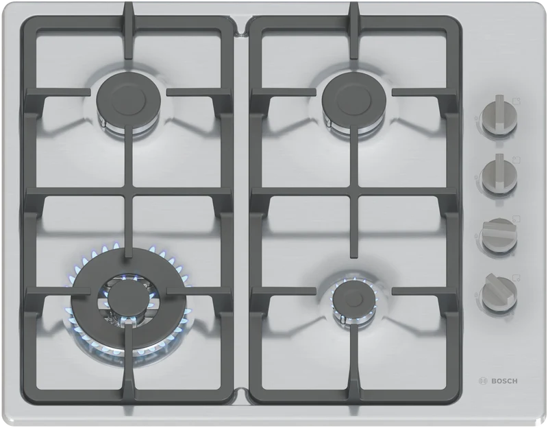 Bosch Series 2, 60cm Gas Cooktop, Stainless Steel