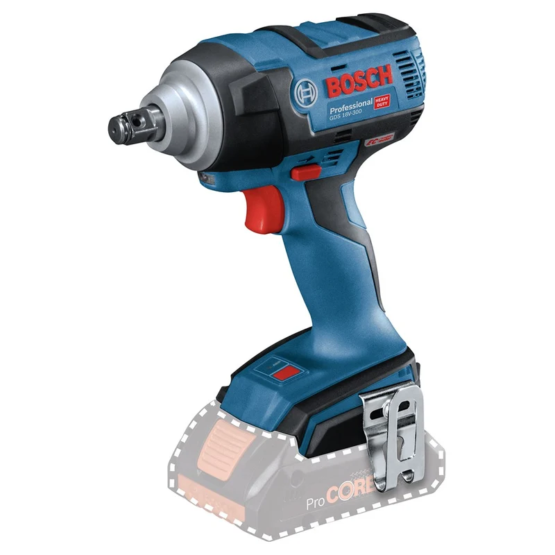 BOSCH GDS 18V-300 SLAGMOERAANZETTER 18V 2X PROCORE18V 4,0 AH, LADER GAL 18V-40