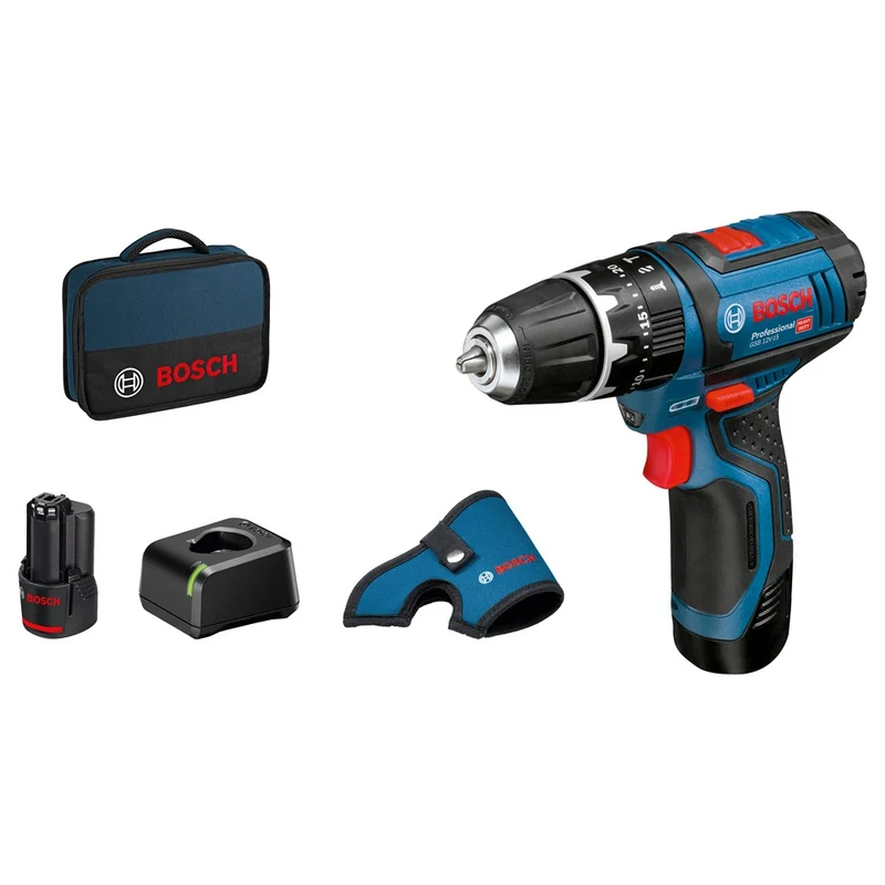BOSCH GSB 12V-15 ACCU SCHROEFKLOPBOORMACC&G BVK 2X 2,0 AH, LADER GAL 12V-40