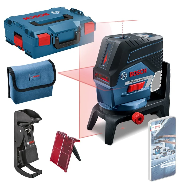 BOSCH GCL 2-50 C LIJN- EN PUNTLASER GCL 2-50 C, C&G, DRAAIHOUDER RM2, LASERR