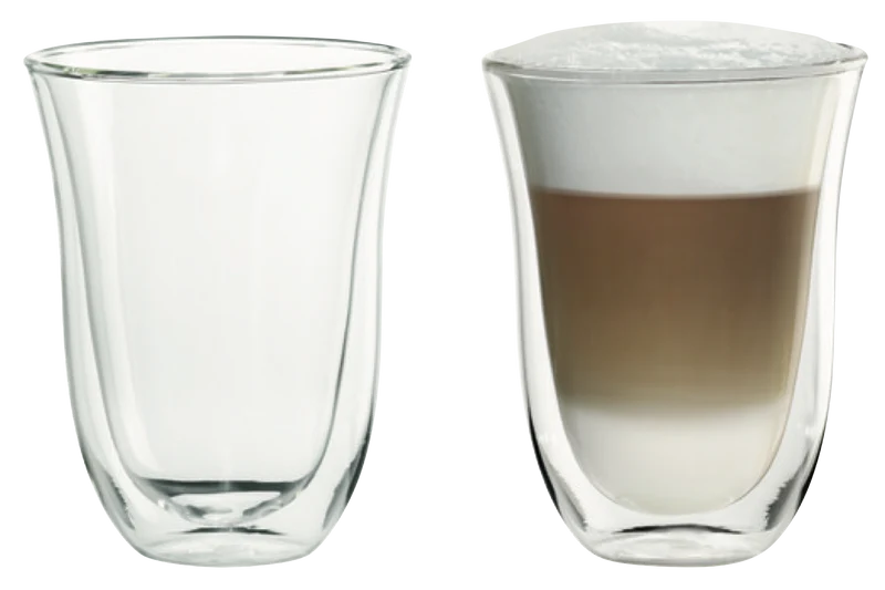 DeLonghi Latte Thermo Glasses 2 Pack
