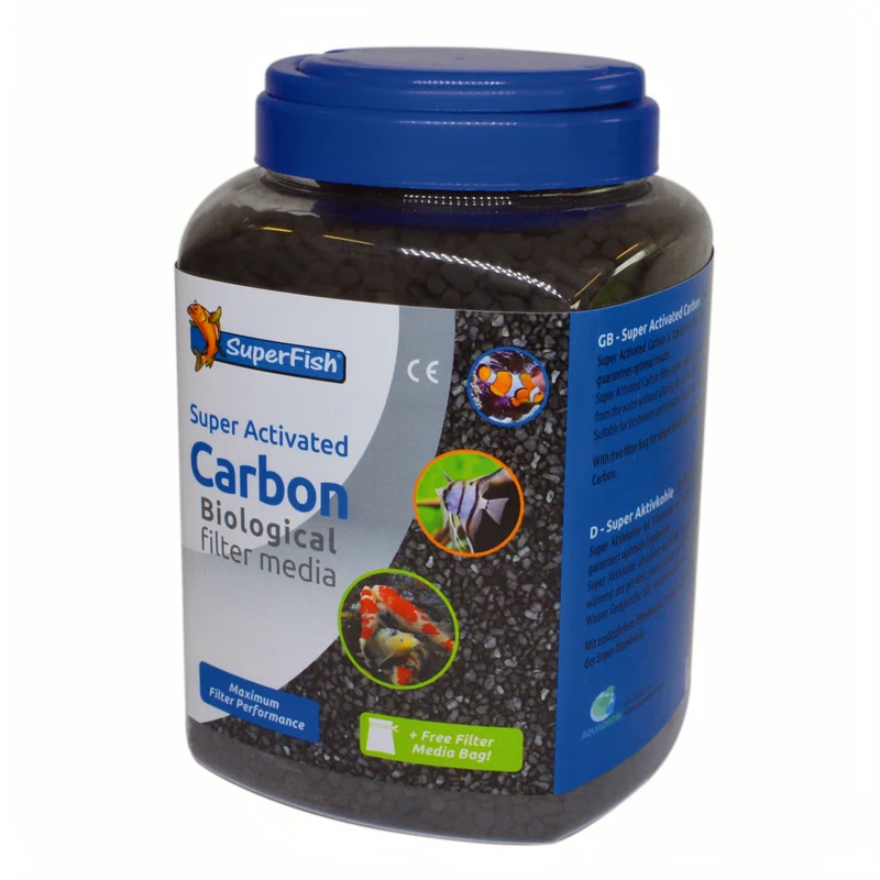 Superfish Super Actief Kool 2000 ml - koolstoffiltermedium voor helder vijverwater