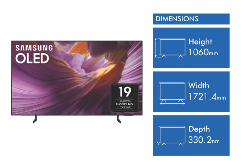 Samsung 77" OLED S85F 4K Vision AI Smart TV 2025